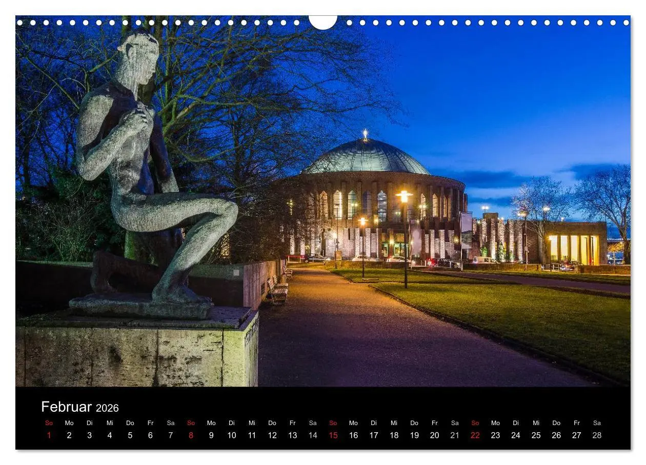 Bild: 9783516134698 | Düsseldorf - Ansichten am Abend (Wandkalender 2026 DIN A3 quer),...