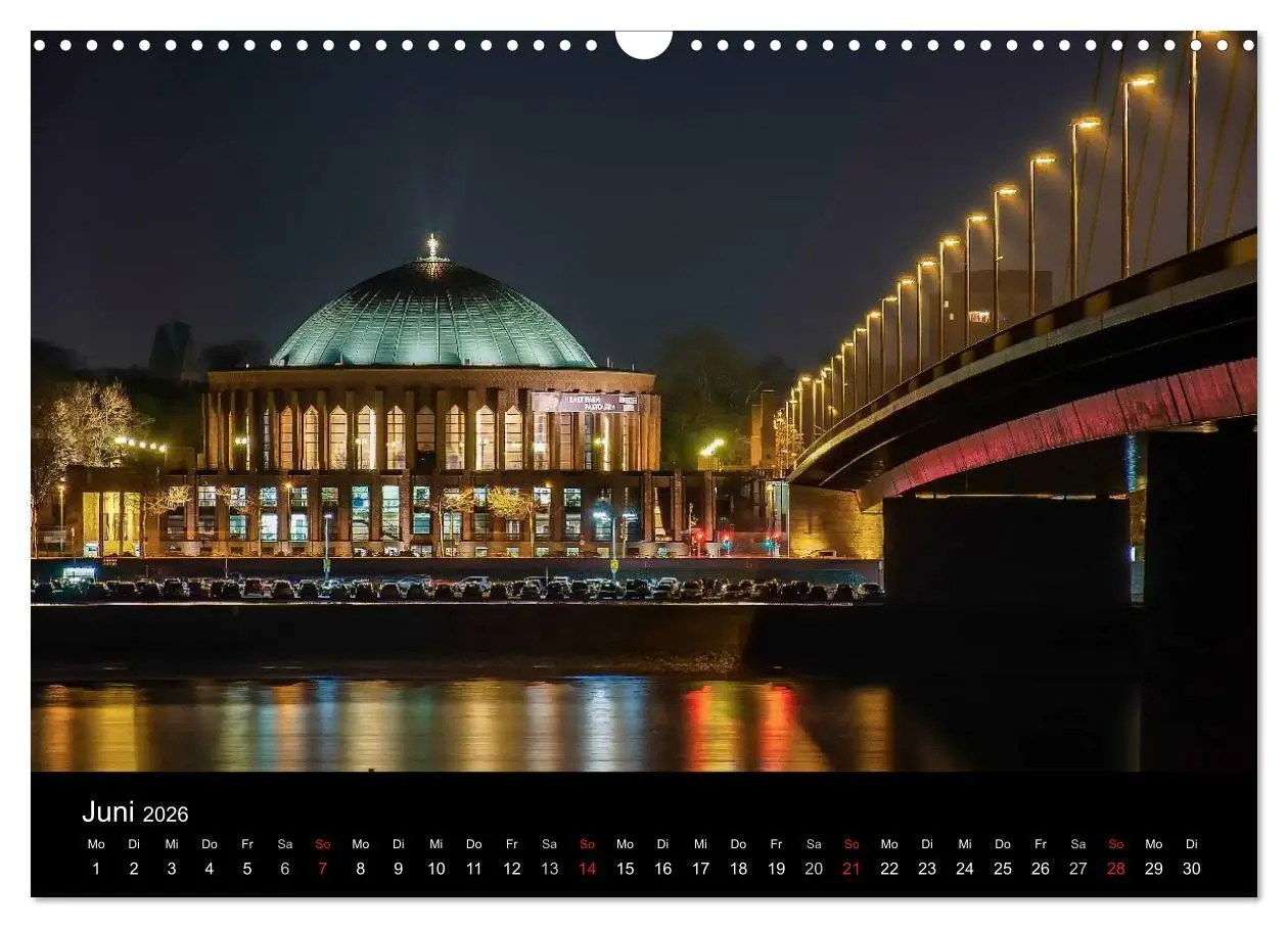 Bild: 9783516134698 | Düsseldorf - Ansichten am Abend (Wandkalender 2026 DIN A3 quer),...