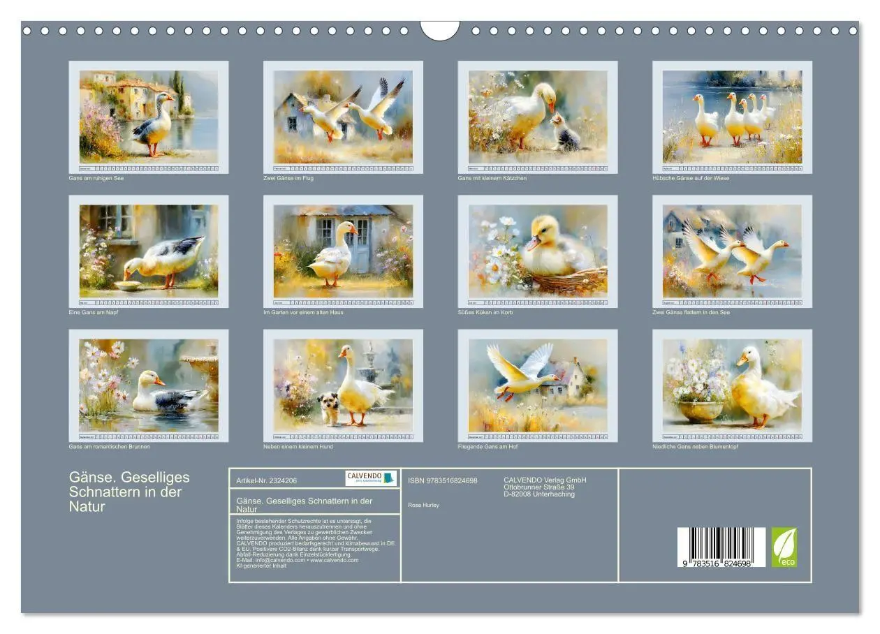 Bild: 9783516824698 | Gänse. Geselliges Schnattern in der Natur (Wandkalender 2027 DIN A3...