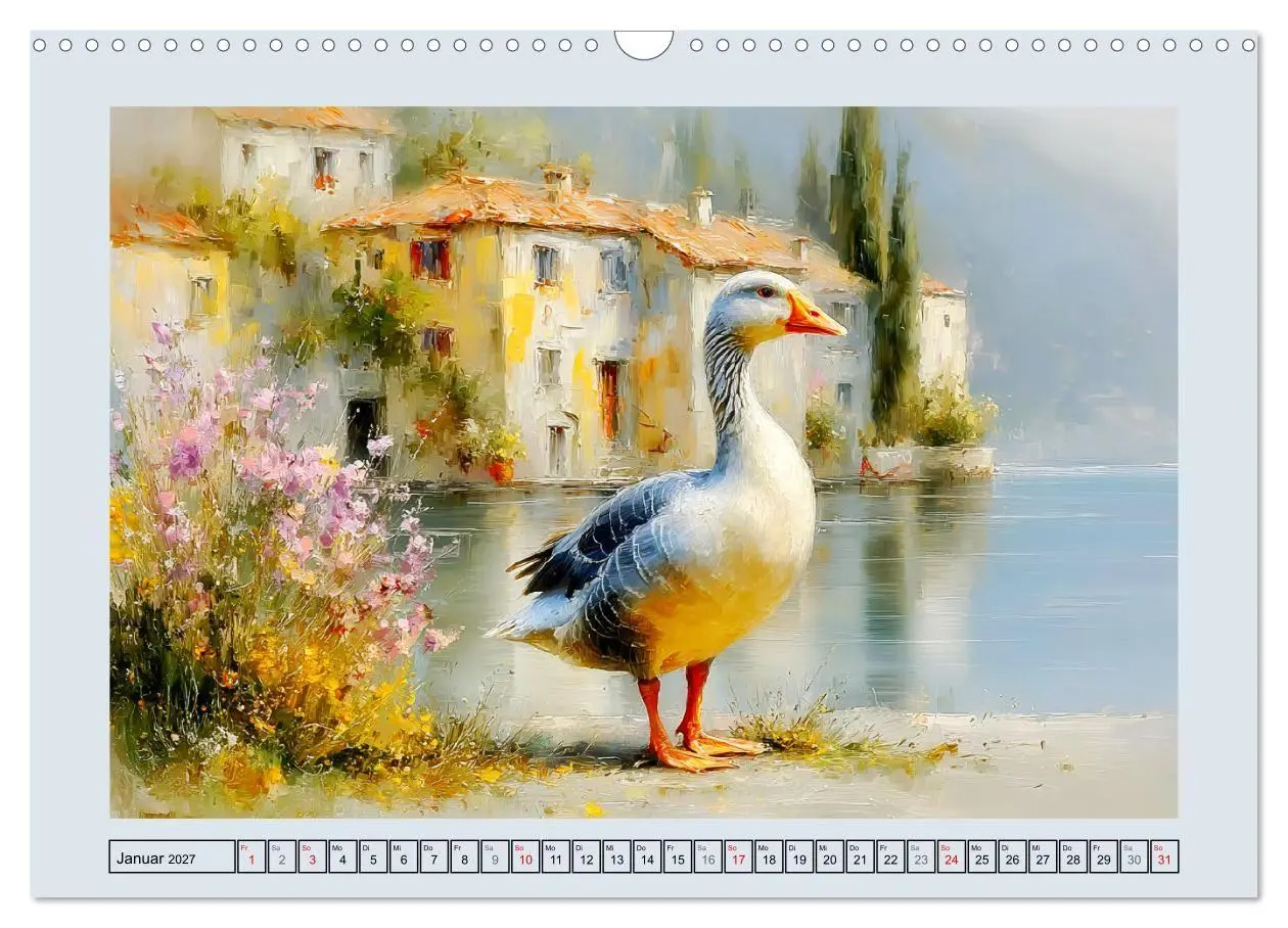 Bild: 9783516824698 | Gänse. Geselliges Schnattern in der Natur (Wandkalender 2027 DIN A3...