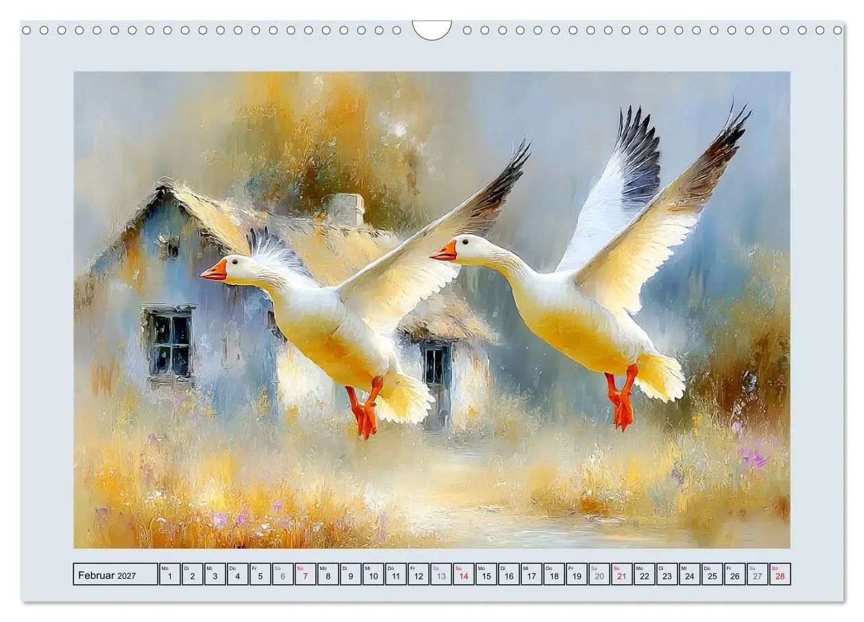 Bild: 9783516824698 | Gänse. Geselliges Schnattern in der Natur (Wandkalender 2027 DIN A3...