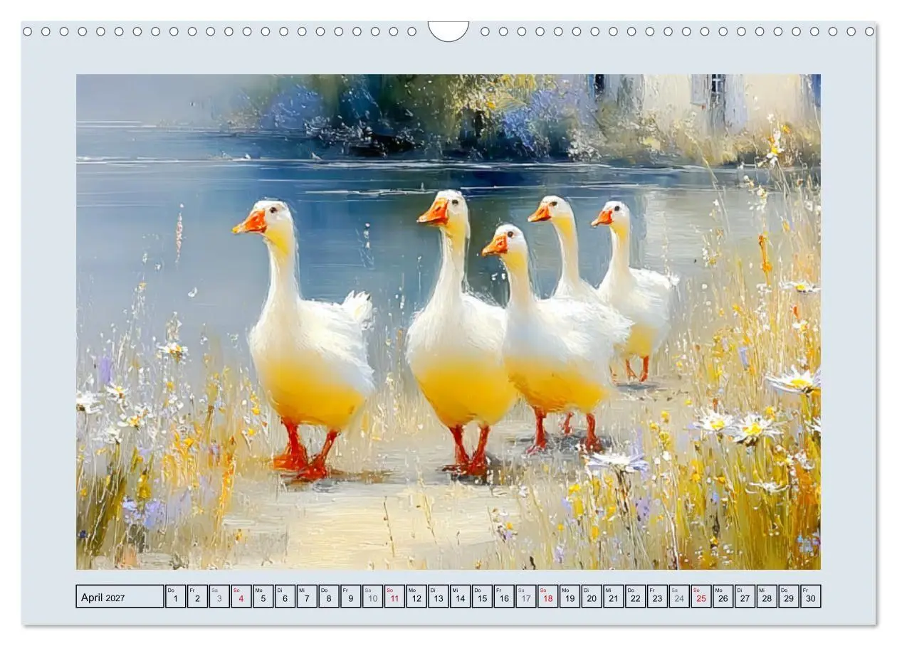 Bild: 9783516824698 | Gänse. Geselliges Schnattern in der Natur (Wandkalender 2027 DIN A3...