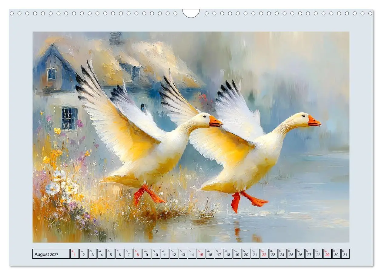 Bild: 9783516824698 | Gänse. Geselliges Schnattern in der Natur (Wandkalender 2027 DIN A3...