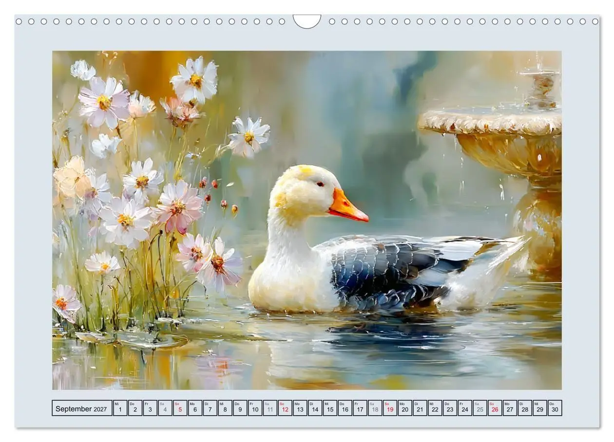 Bild: 9783516824698 | Gänse. Geselliges Schnattern in der Natur (Wandkalender 2027 DIN A3...