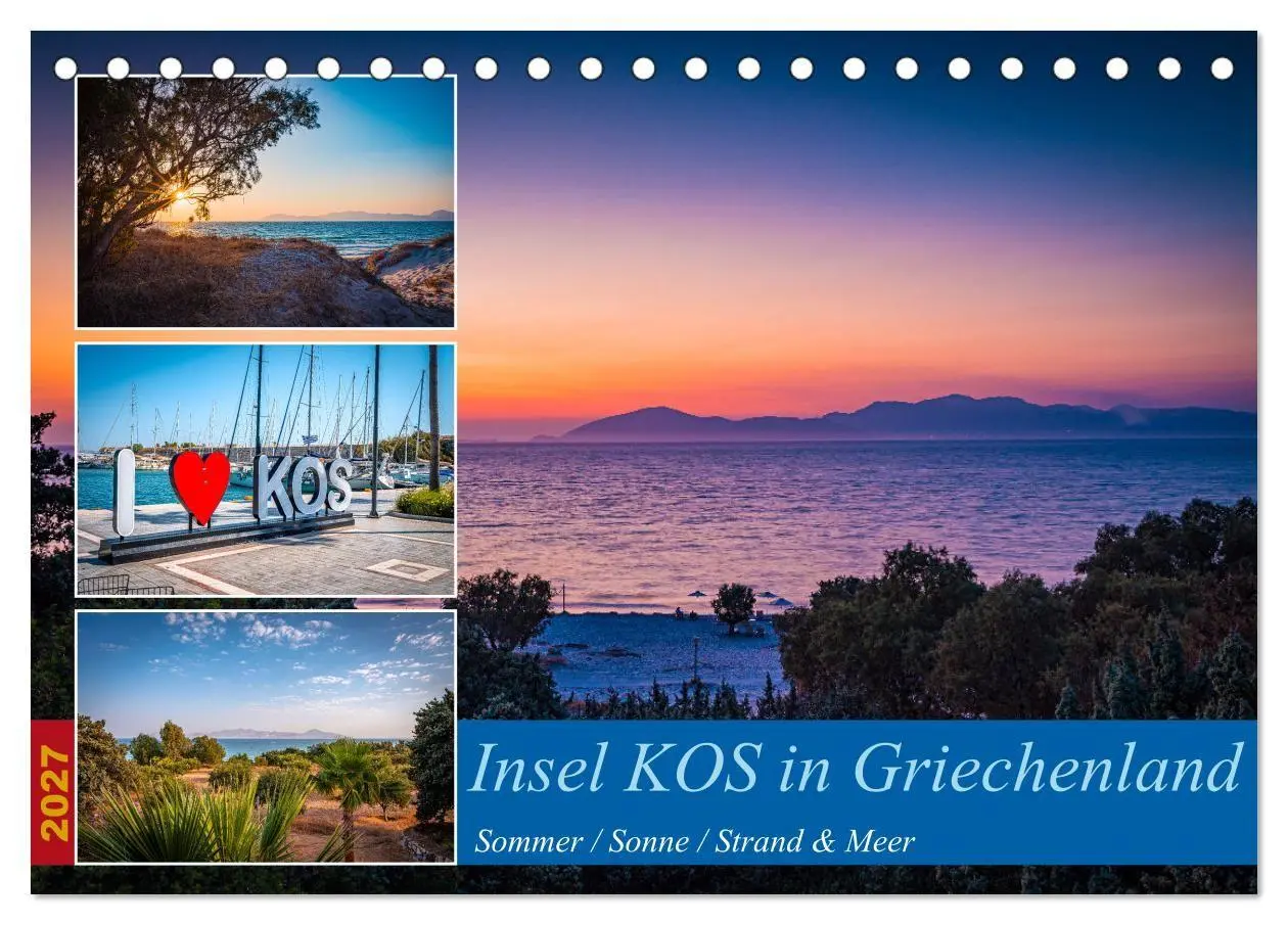 Cover: 9783516994698 | Insel Kos in Griechenland (Tischkalender 2027 DIN A5 quer),...