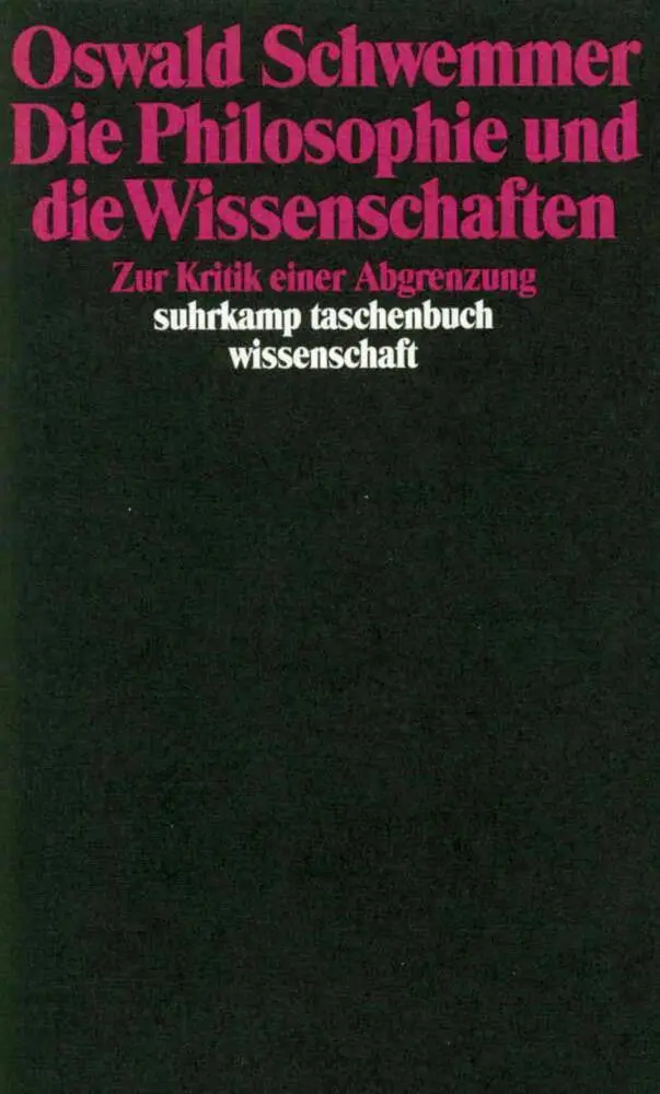 Cover: 9783518284698 | Die Philosophie und die Wissenschaften | Zur Kritik einer Abgrenzung