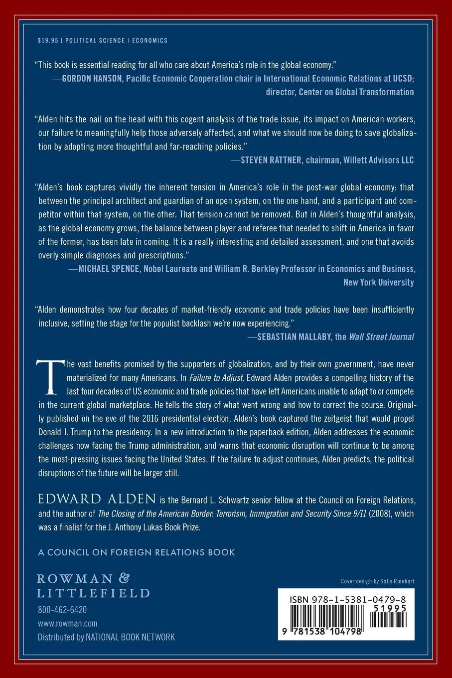 Rückseite: 9781538104798 | Failure to Adjust | Edward Alden | Taschenbuch | Englisch | 2017