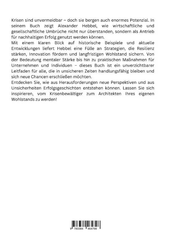 Rückseite: 9783384464798 | Krisen als Chancen | Alexander Hebbel | Taschenbuch | 252 S. | Deutsch