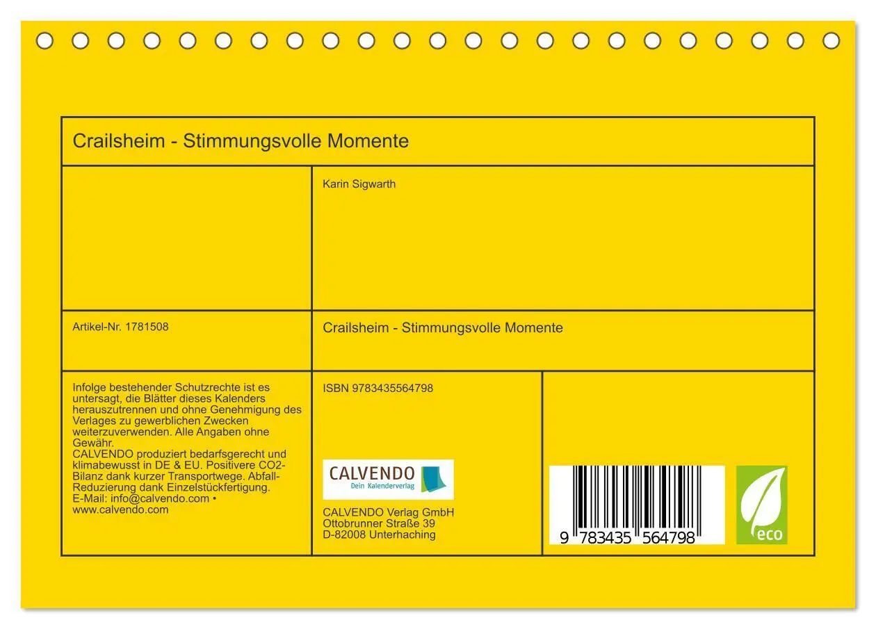 Bild: 9783435564798 | Crailsheim - Stimmungsvolle Momente (Tischkalender 2025 DIN A5...