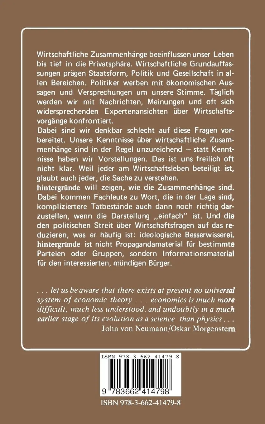 Rückseite: 9783662414798 | Staatsverschuldung ¿ Staatsbankrott? | W. A. Koch (u. a.) | Buch