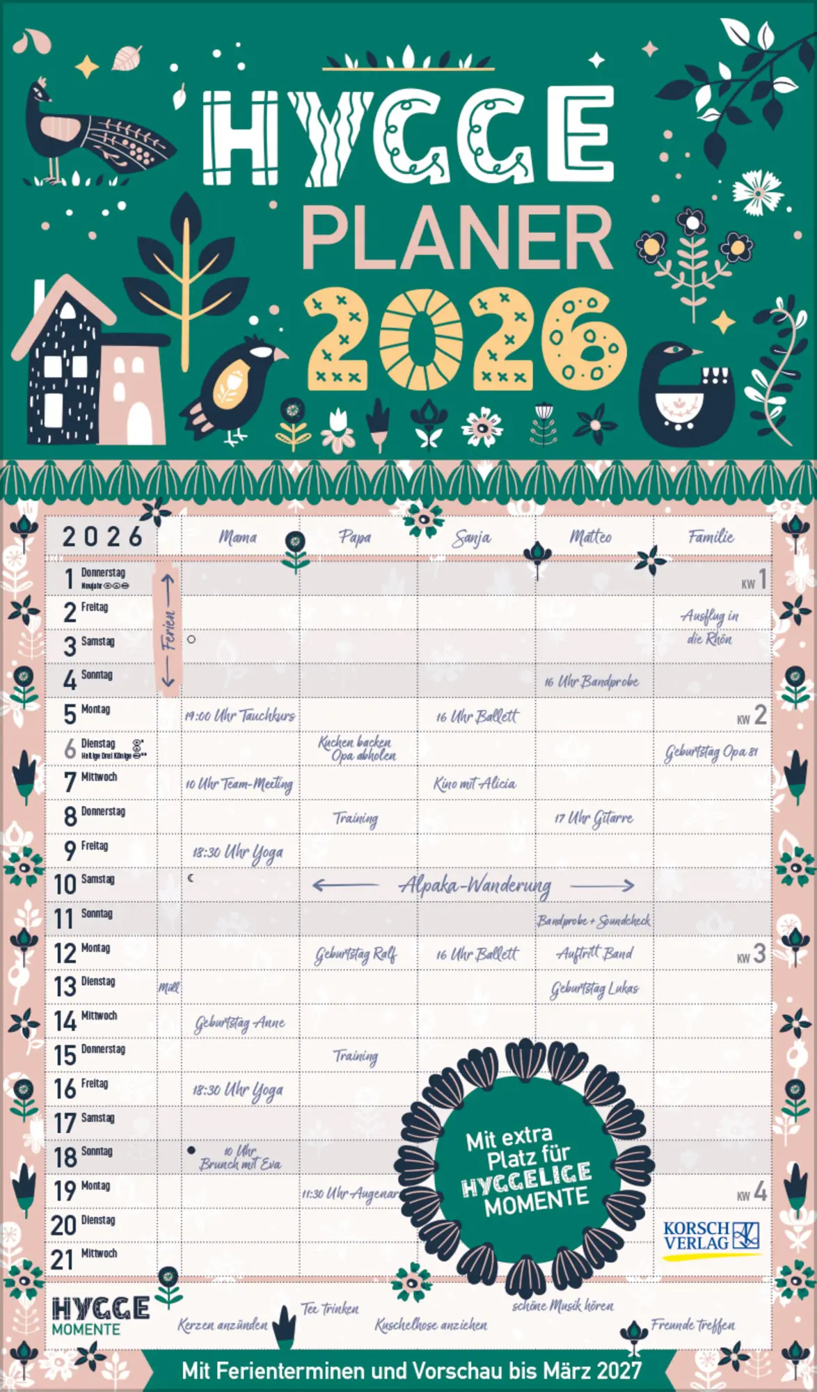 Cover: 9783731884798 | Hygge Planer 2026 | Verlag Korsch | Kalender | 14 S. | Deutsch | 2027