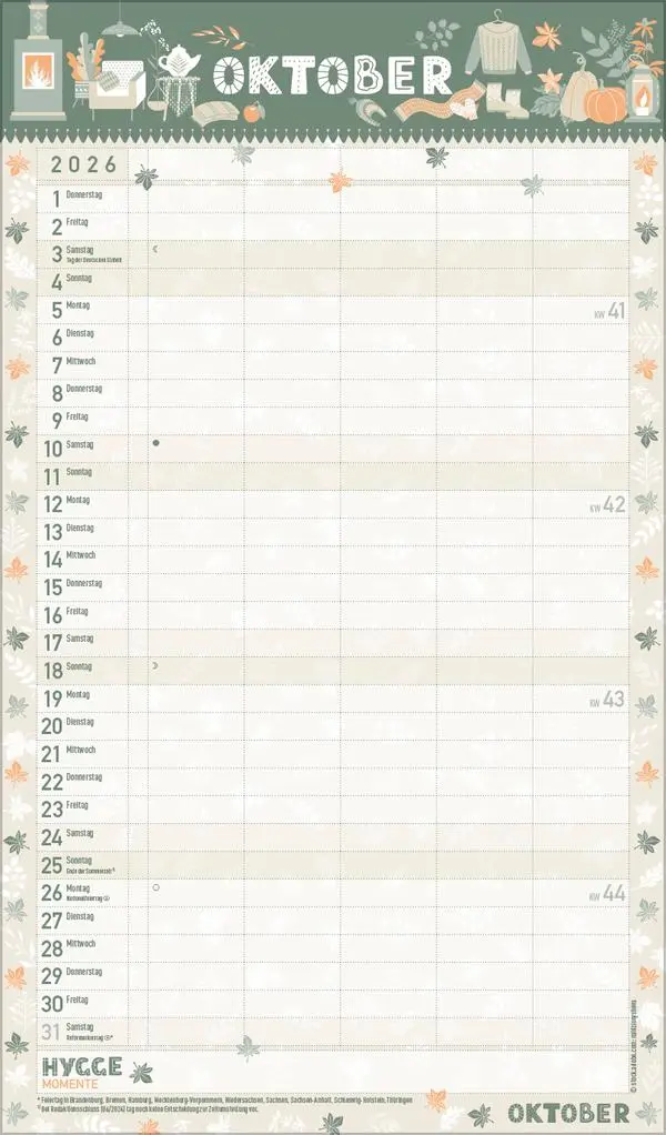 Bild: 9783731884798 | Hygge Planer 2026 | Verlag Korsch | Kalender | 14 S. | Deutsch | 2027