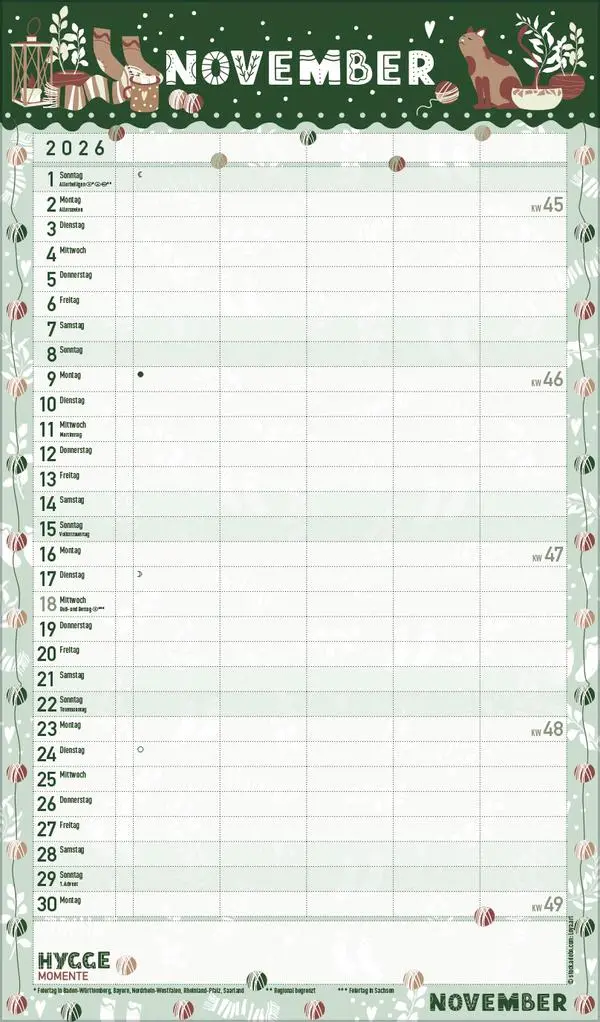 Bild: 9783731884798 | Hygge Planer 2026 | Verlag Korsch | Kalender | 14 S. | Deutsch | 2027