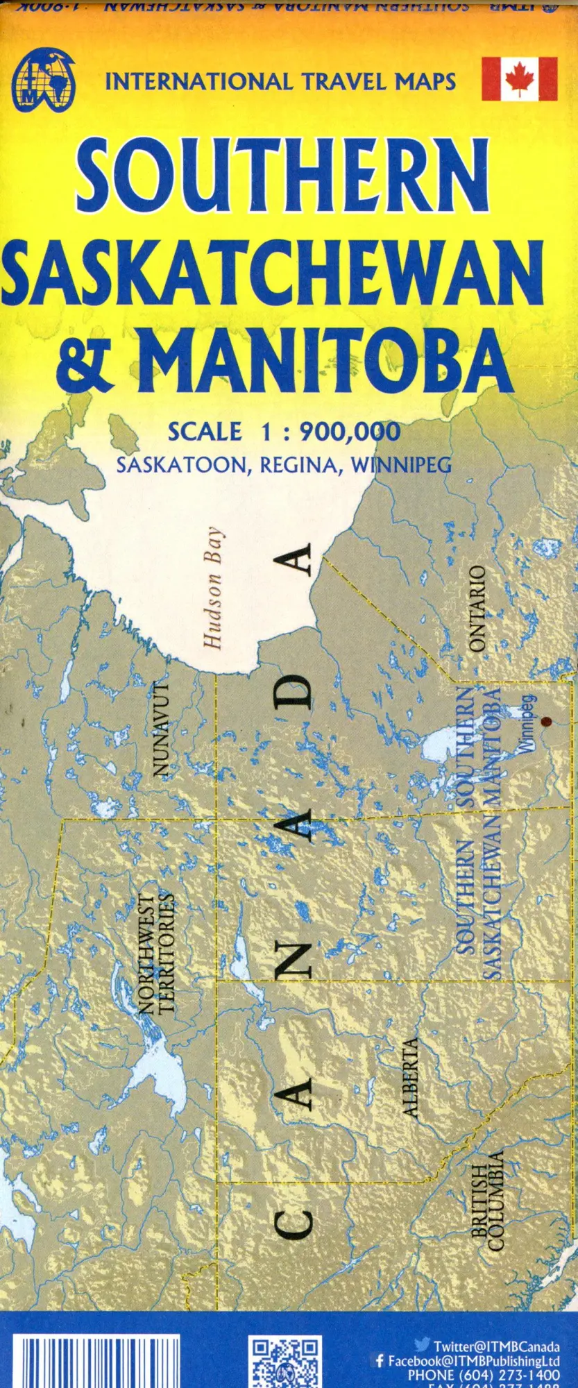Bild: 9781771294898 | Southern Manitoba &amp; Saskatchewan | ITM Travel Reference Map 1:900000