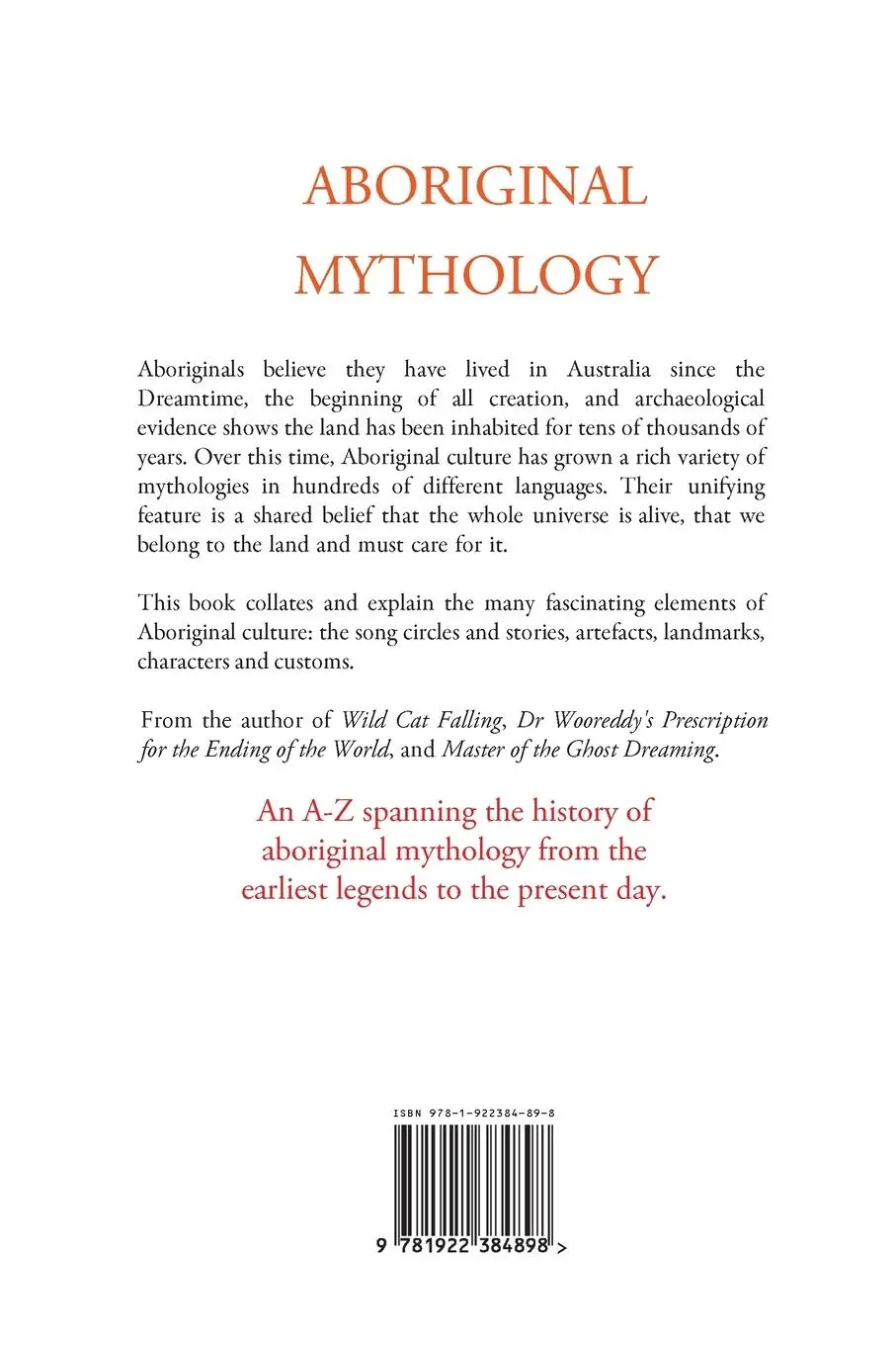 Rückseite: 9781922384898 | Aboriginal Mythology | Mudrooroo | Taschenbuch | Englisch | 2020