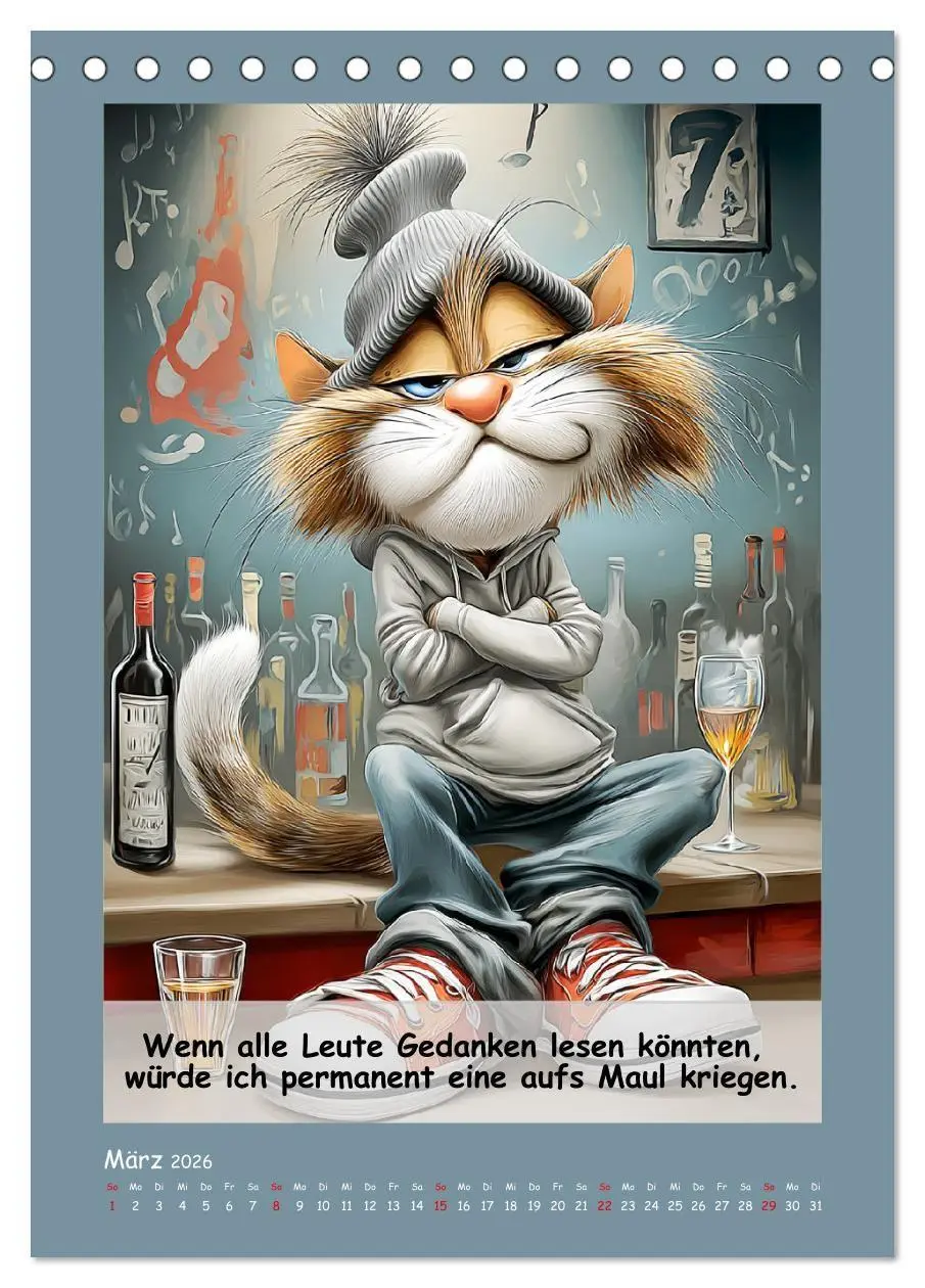 Bild: 9783516734898 | Kratzige Kerle. Trockener Katzenhumor vom Feinsten (Tischkalender...