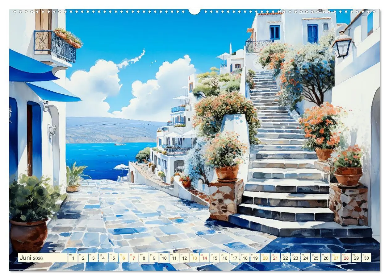 Bild: 9783457494998 | Santorini Inselträume (Wandkalender 2026 DIN A2 quer), CALVENDO...
