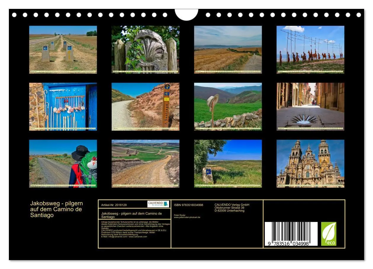 Bild: 9783516034998 | Jakobsweg - pilgern auf dem Camino de Santiago (Wandkalender 2026...