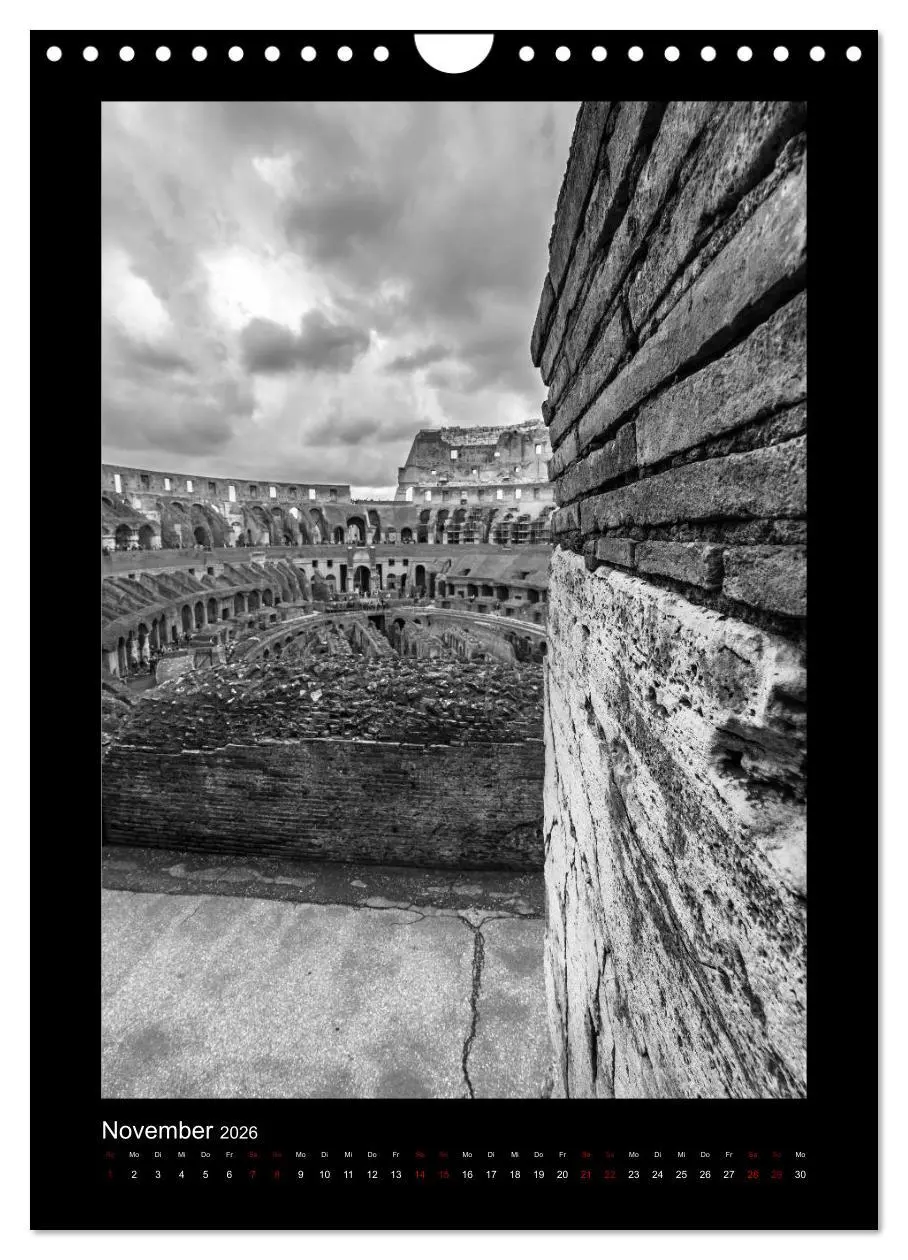 Bild: 9783516414998 | Monochrome Einblicke Rom (Wandkalender 2026 DIN A4 hoch), CALVENDO...