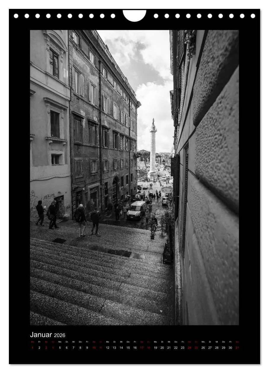 Bild: 9783516414998 | Monochrome Einblicke Rom (Wandkalender 2026 DIN A4 hoch), CALVENDO...