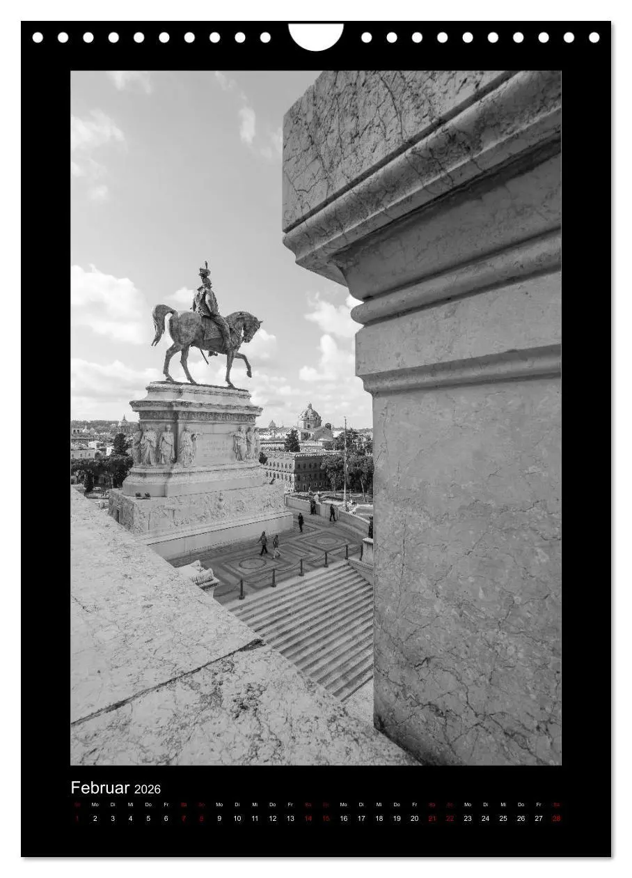 Bild: 9783516414998 | Monochrome Einblicke Rom (Wandkalender 2026 DIN A4 hoch), CALVENDO...