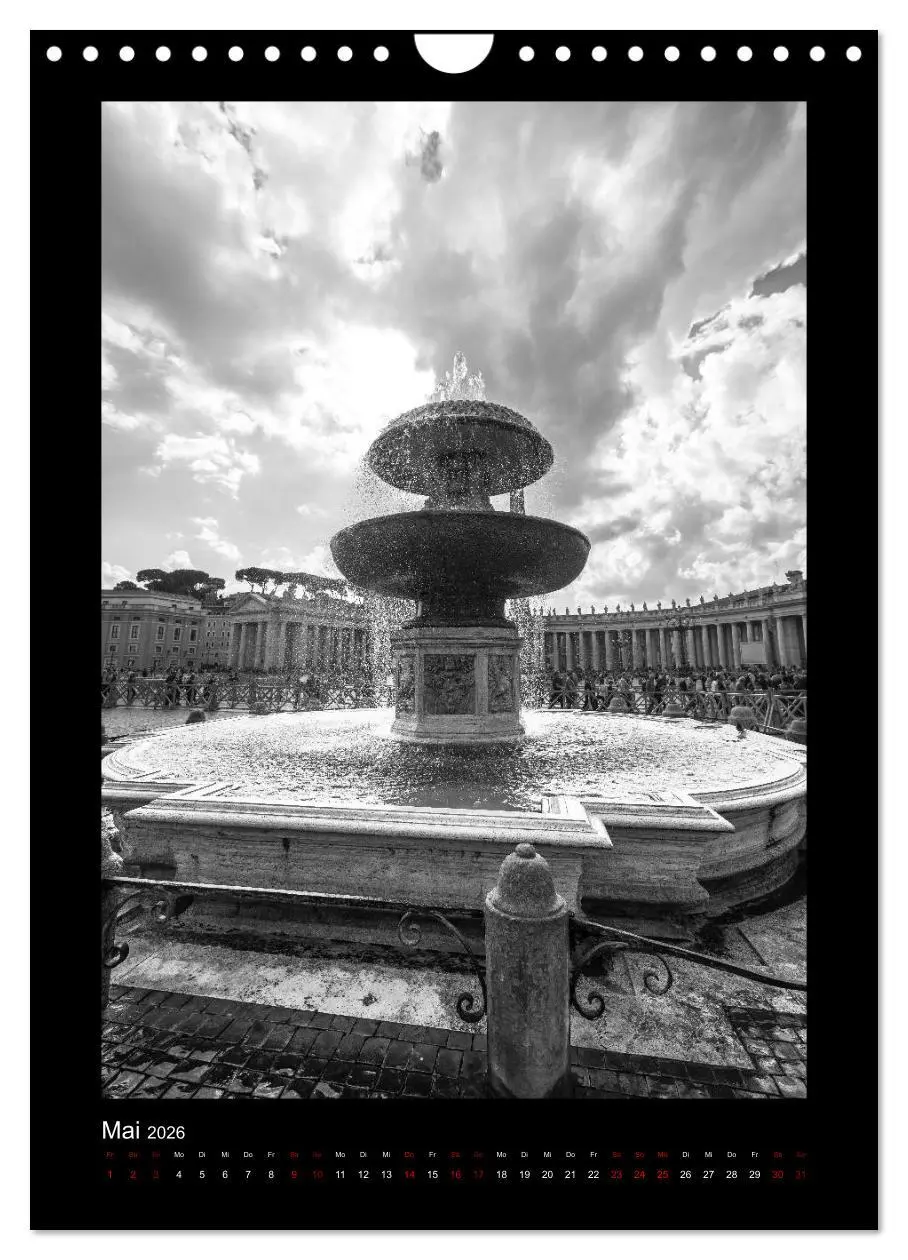 Bild: 9783516414998 | Monochrome Einblicke Rom (Wandkalender 2026 DIN A4 hoch), CALVENDO...
