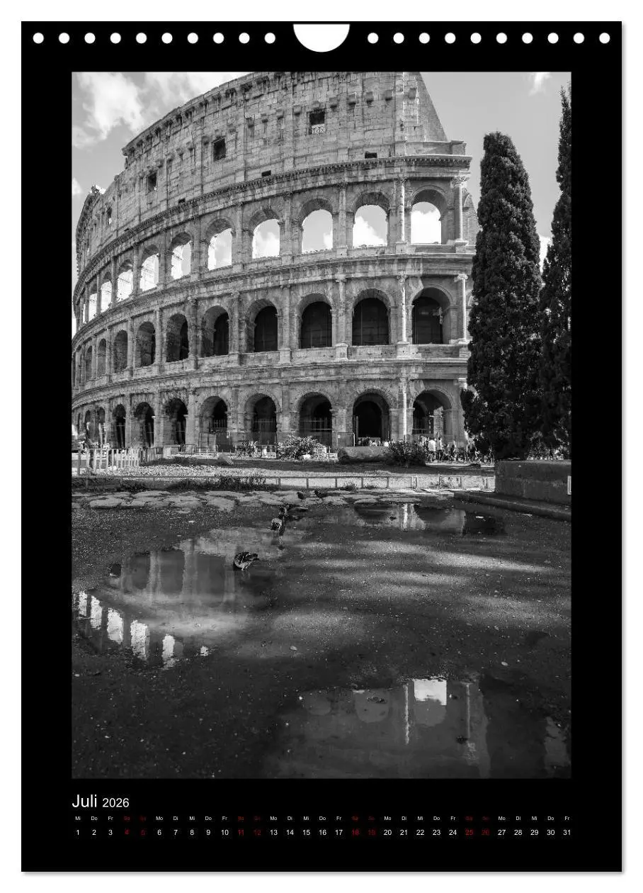 Bild: 9783516414998 | Monochrome Einblicke Rom (Wandkalender 2026 DIN A4 hoch), CALVENDO...