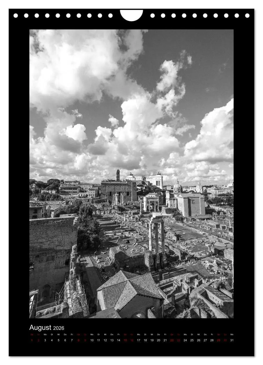Bild: 9783516414998 | Monochrome Einblicke Rom (Wandkalender 2026 DIN A4 hoch), CALVENDO...