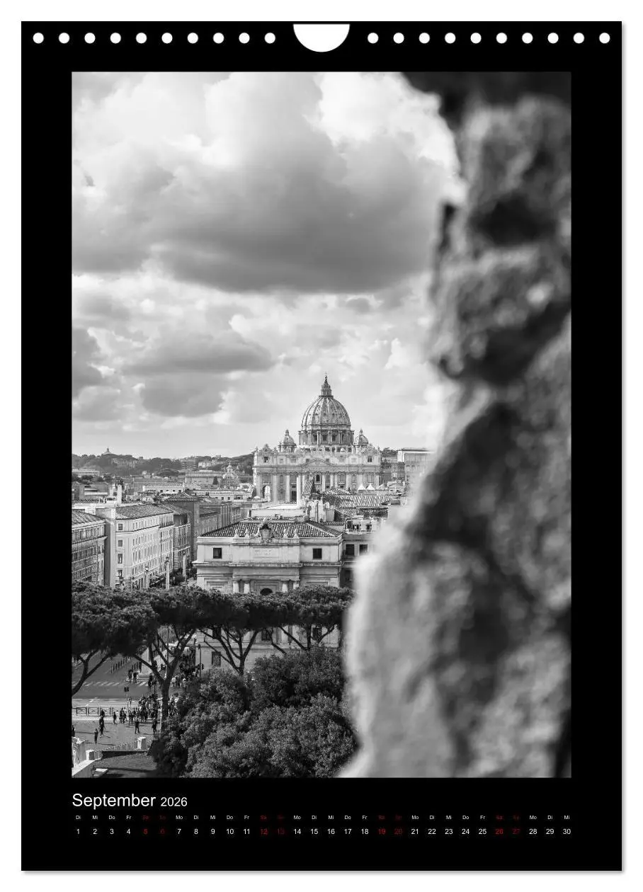 Bild: 9783516414998 | Monochrome Einblicke Rom (Wandkalender 2026 DIN A4 hoch), CALVENDO...
