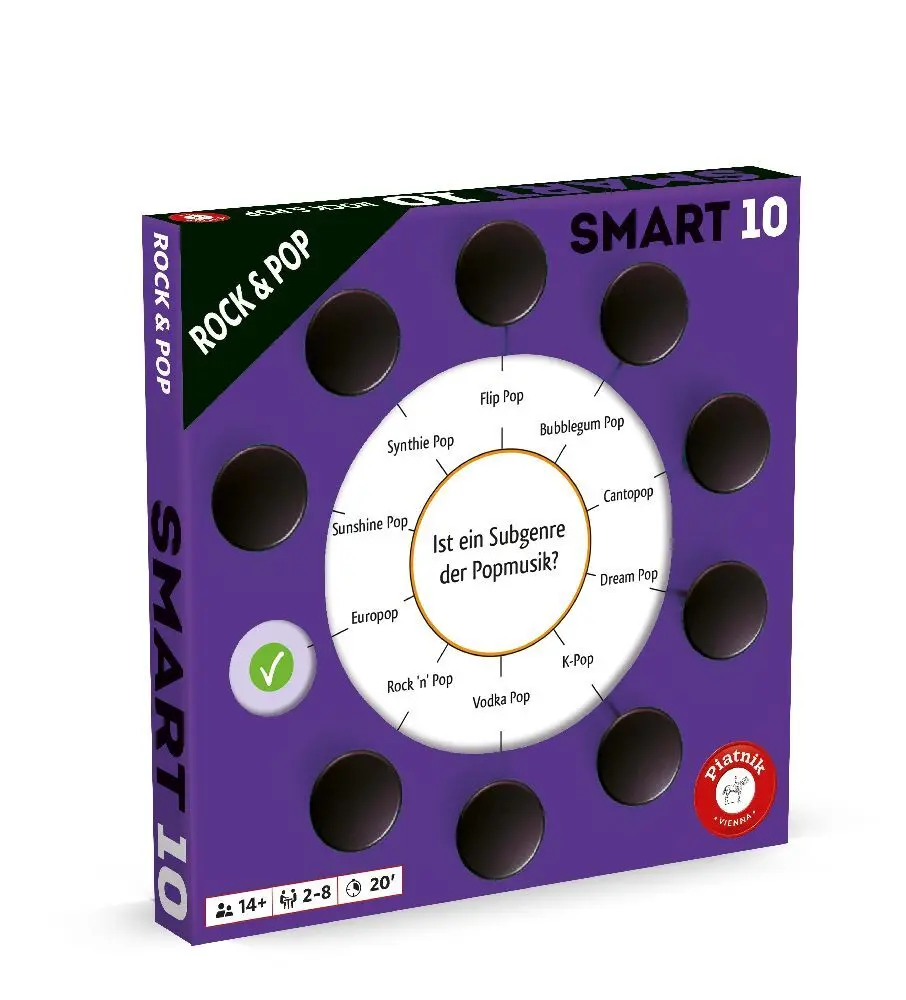 Cover: 9001890725098 | Smart 10 Zusatzfragen - Rock &amp; Pop | Spiel | In Spielebox | 7250