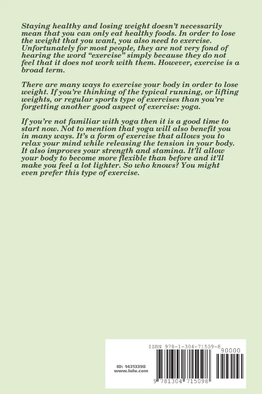 Rückseite: 9781304715098 | Yoga Fitness Secrets | Tammy Thomas | Taschenbuch | Englisch | 2013