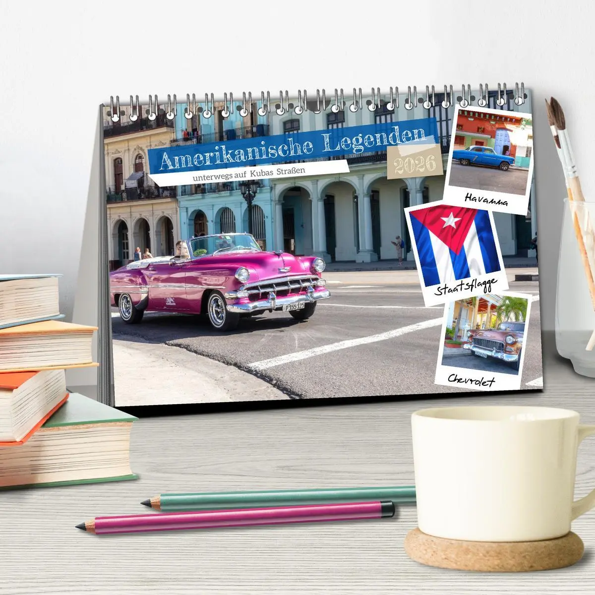 Bild: 9783457525098 | Amerikanische Legenden, unterwegs auf Kubas Straßen (Tischkalender...