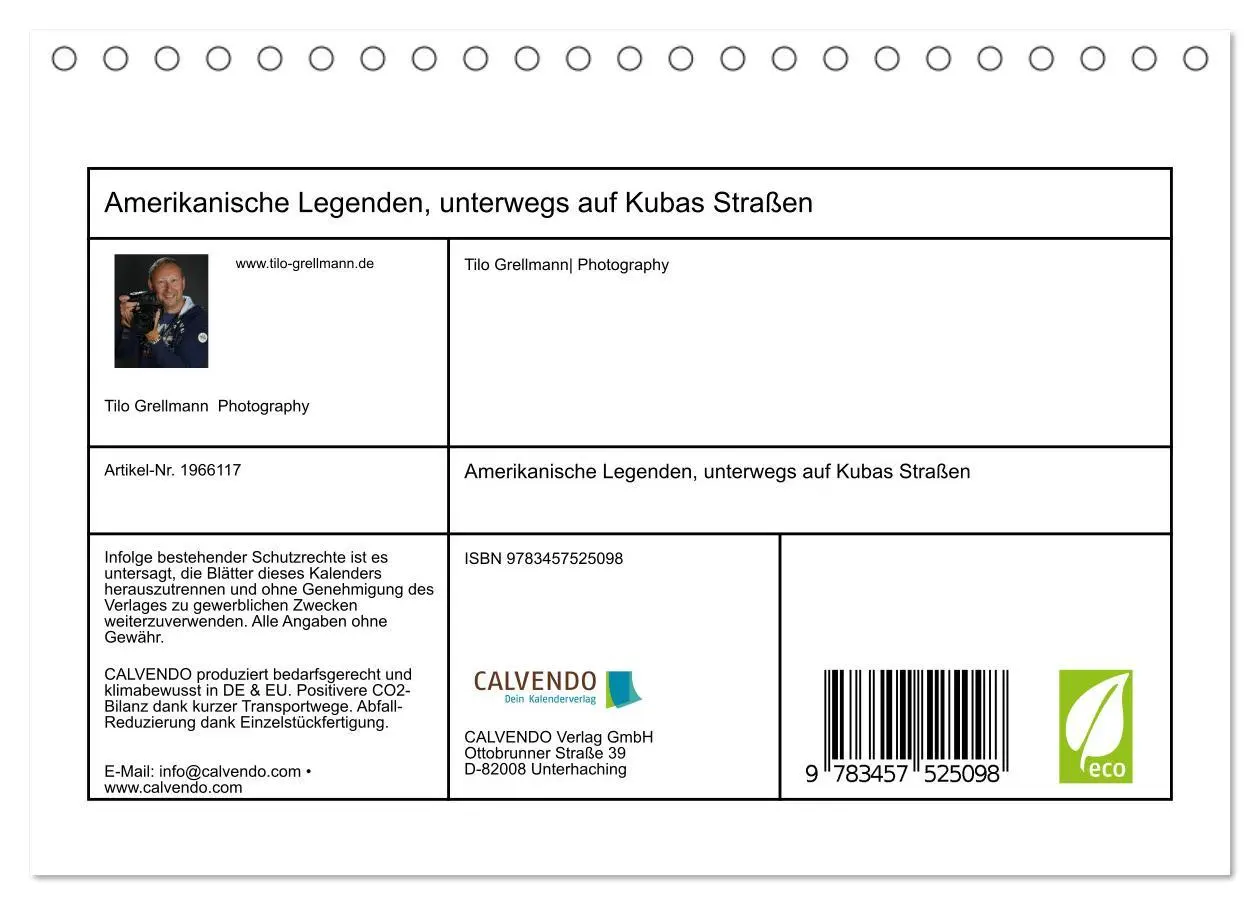 Bild: 9783457525098 | Amerikanische Legenden, unterwegs auf Kubas Straßen (Tischkalender...