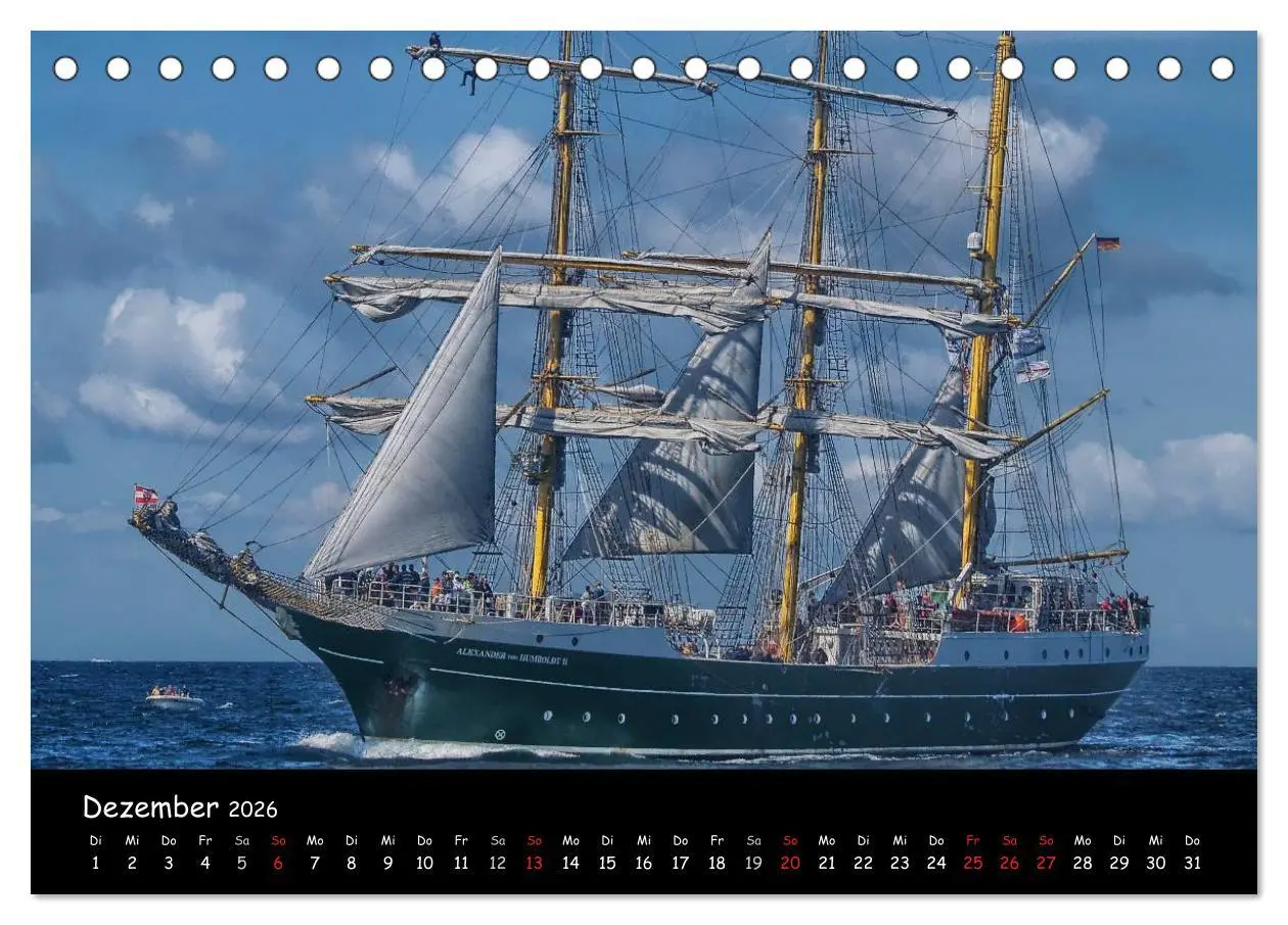 Bild: 9783516165098 | Windjammer vor Warnemünde (Tischkalender 2026 DIN A5 quer),...