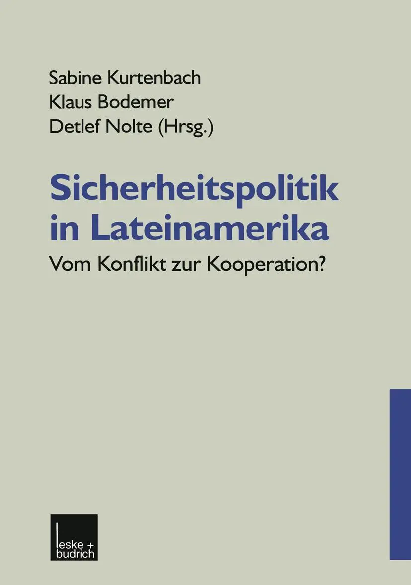 Cover: 9783810025098 | Sicherheitspolitik in Lateinamerika | Vom Konflikt zur Kooperation?
