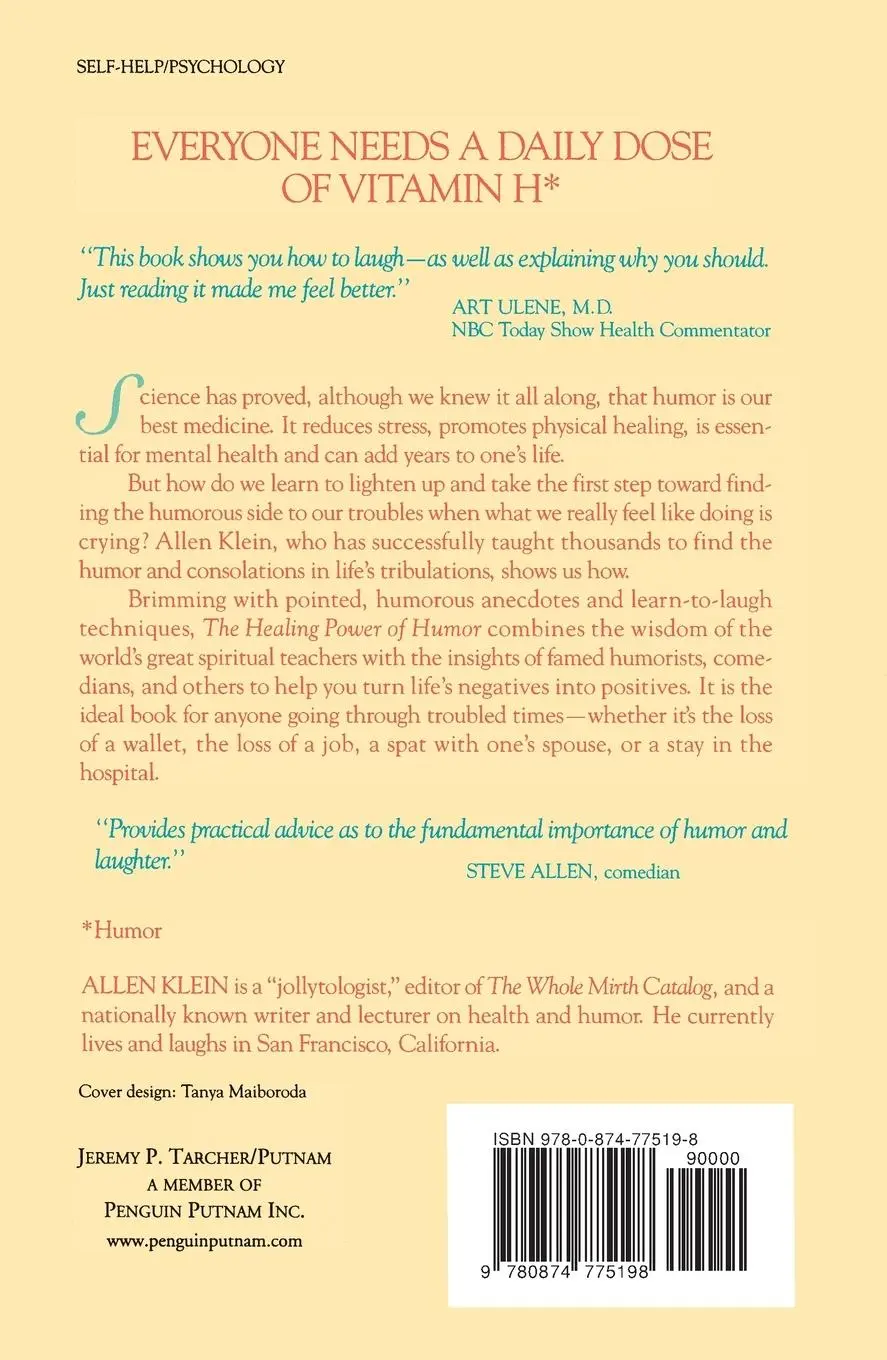 Rückseite: 9780874775198 | The Healing Power of Humor | Allen Klein | Taschenbuch | Englisch
