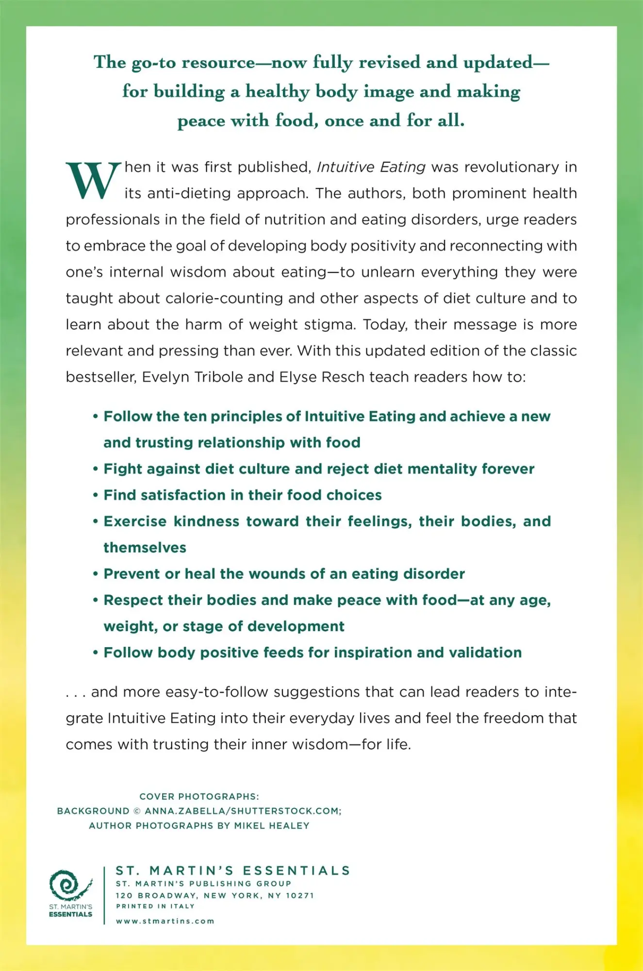 Rückseite: 9781250255198 | Intuitive Eating, 4th Edition | A Revolutionary Anti-Diet Approach