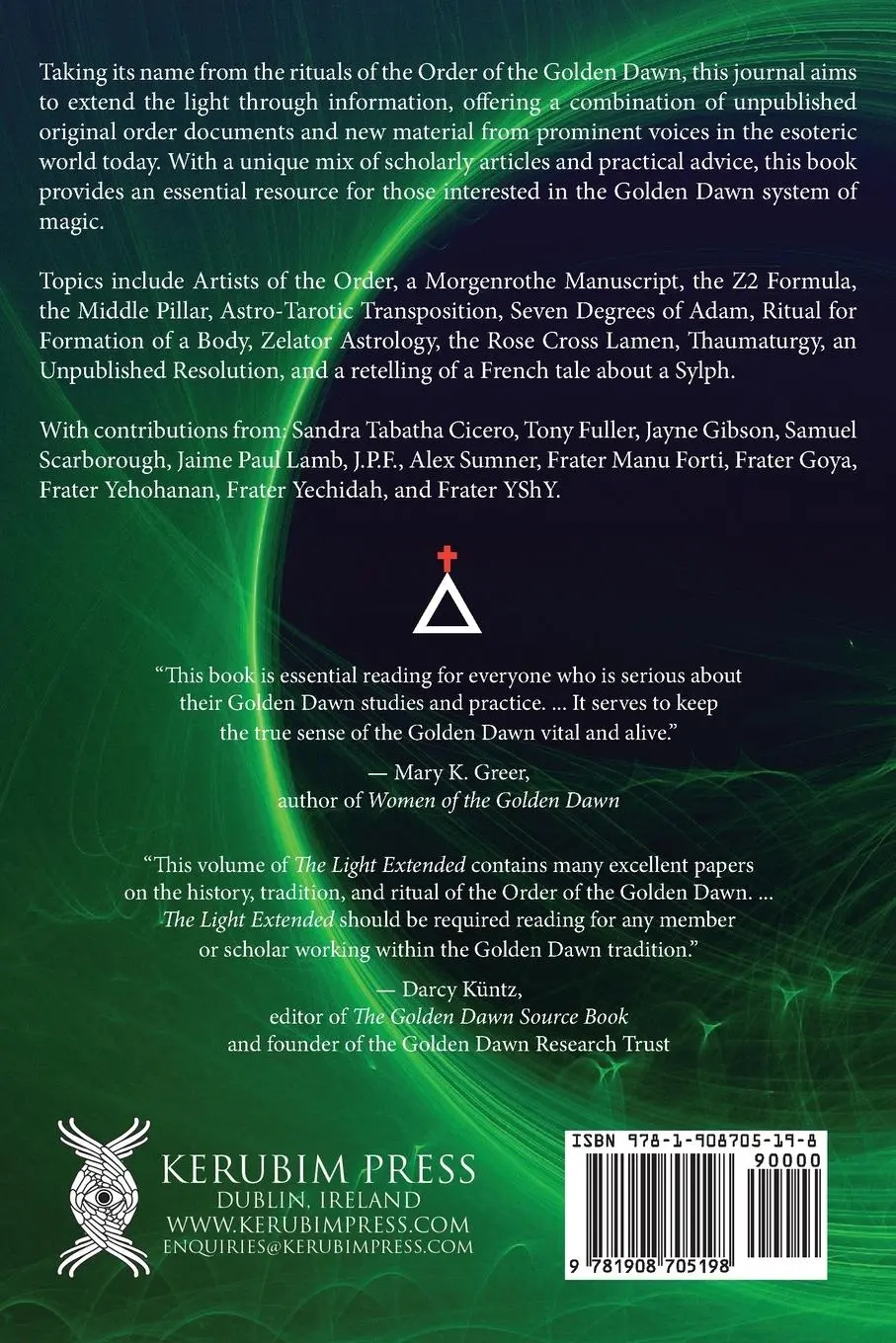Rückseite: 9781908705198 | The Light Extended | A Journal of the Golden Dawn (Volume 4) | Buch