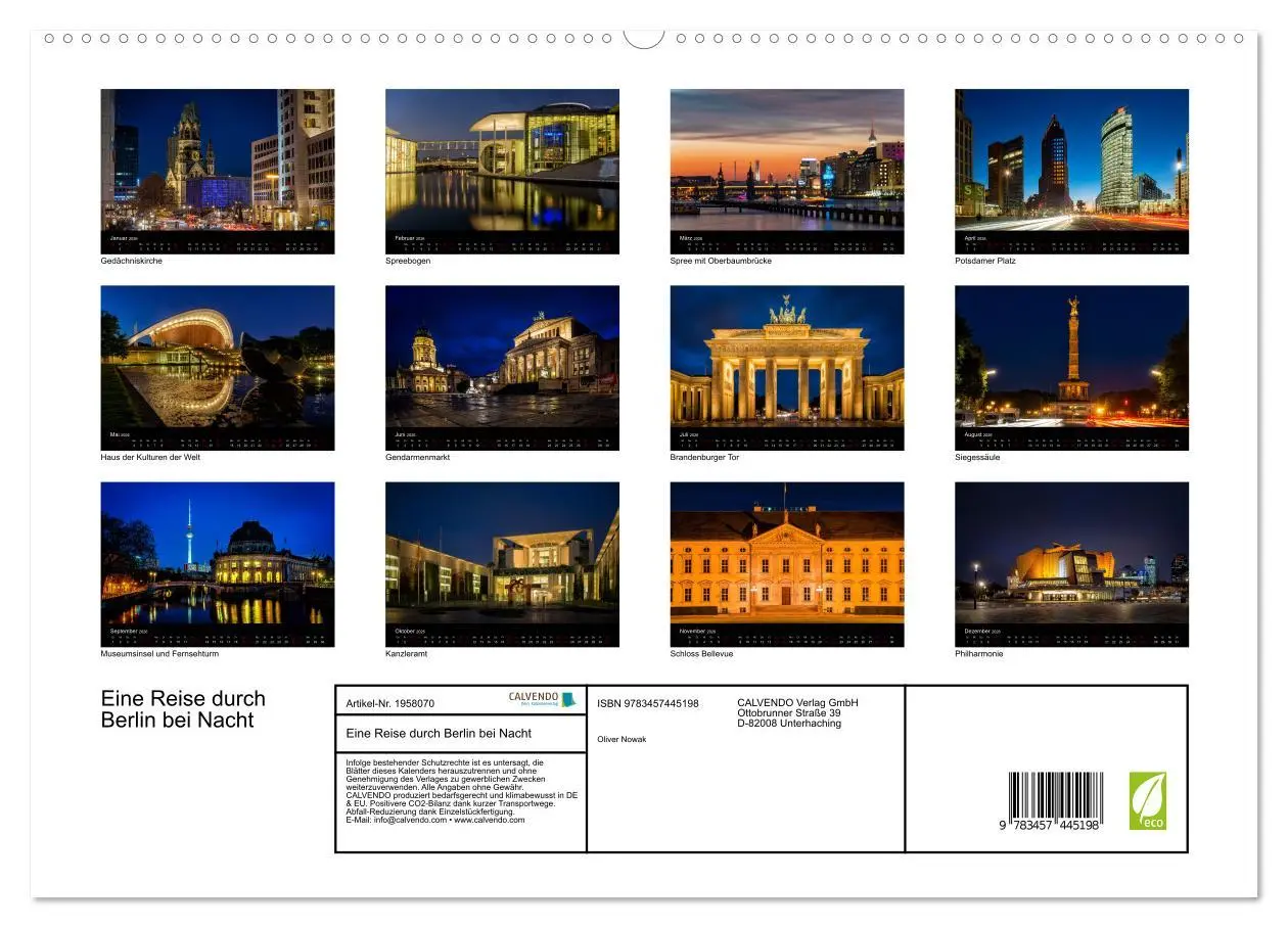 Bild: 9783457445198 | Eine Reise durch Berlin bei Nacht (hochwertiger Premium...