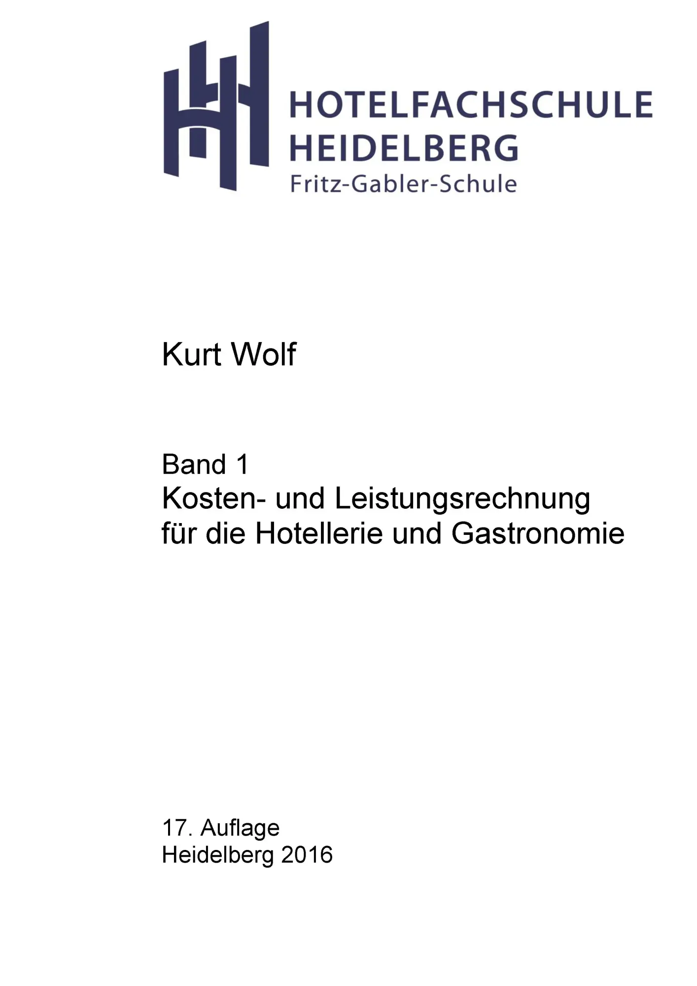 Cover: 9783741265198 | Kosten- und Leistungsrechnung für die Hotellerie und Gastronomie