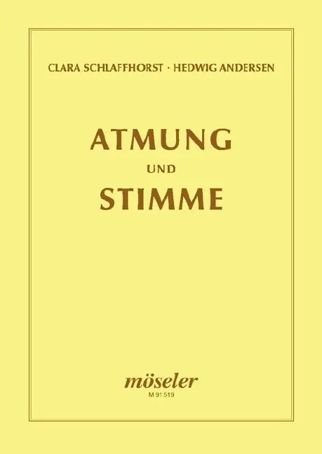 Cover: 9783787735198 | Atmung und Stimme | Hedwig/Schlaffhorst, Clara Andersen | Broschüre