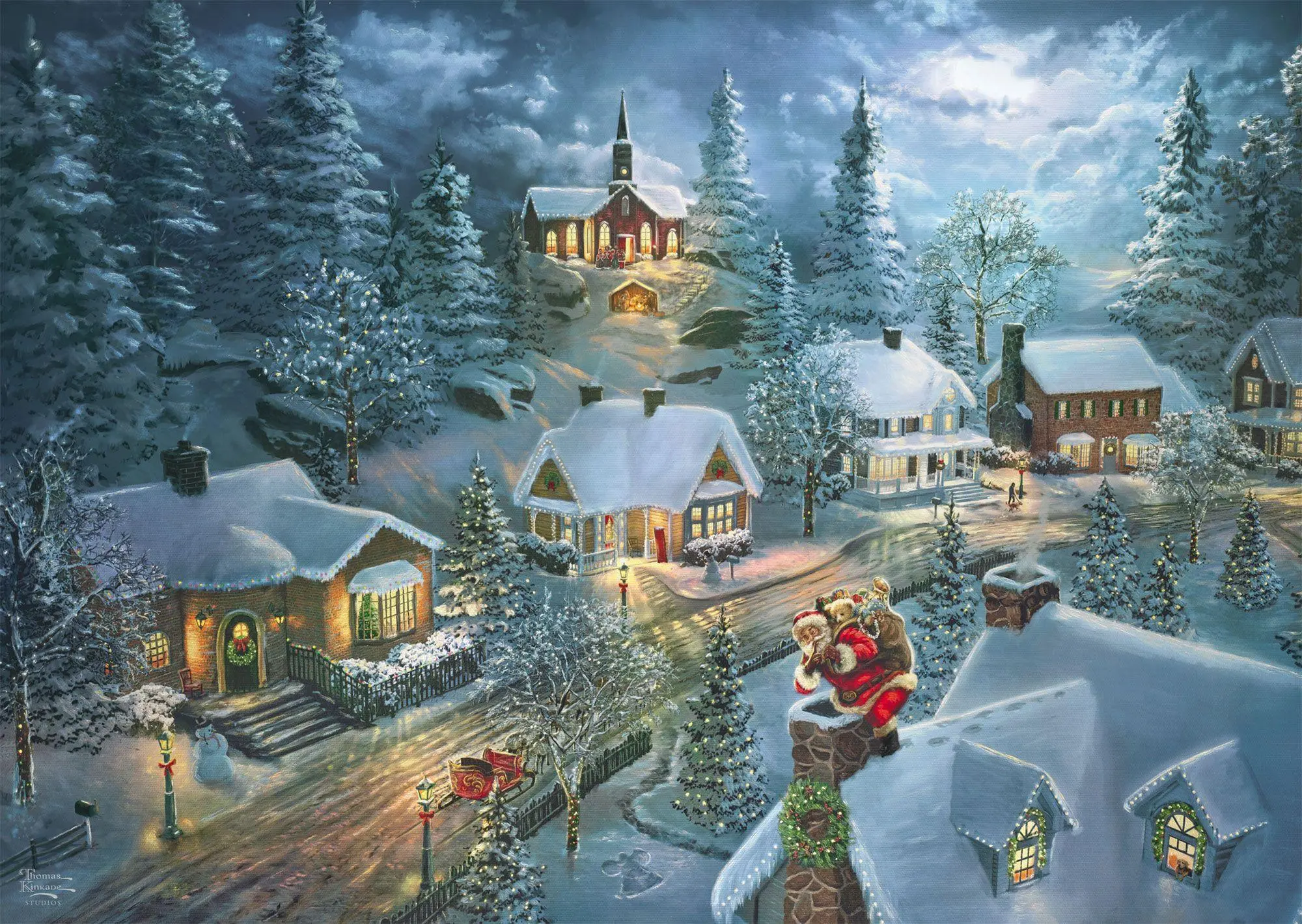 Bild: 4001504575298 | Santas Silent Night | Puzzle Thomas Kinkade 1000 Teile | Spiel | 57529