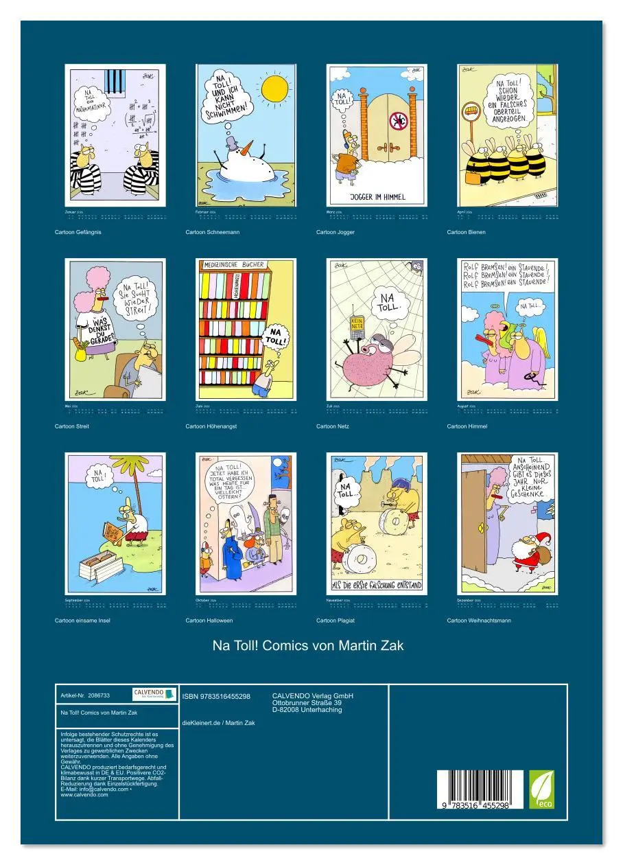 Bild: 9783516455298 | Na Toll! Comics von Martin Zak (hochwertiger Premium Wandkalender...