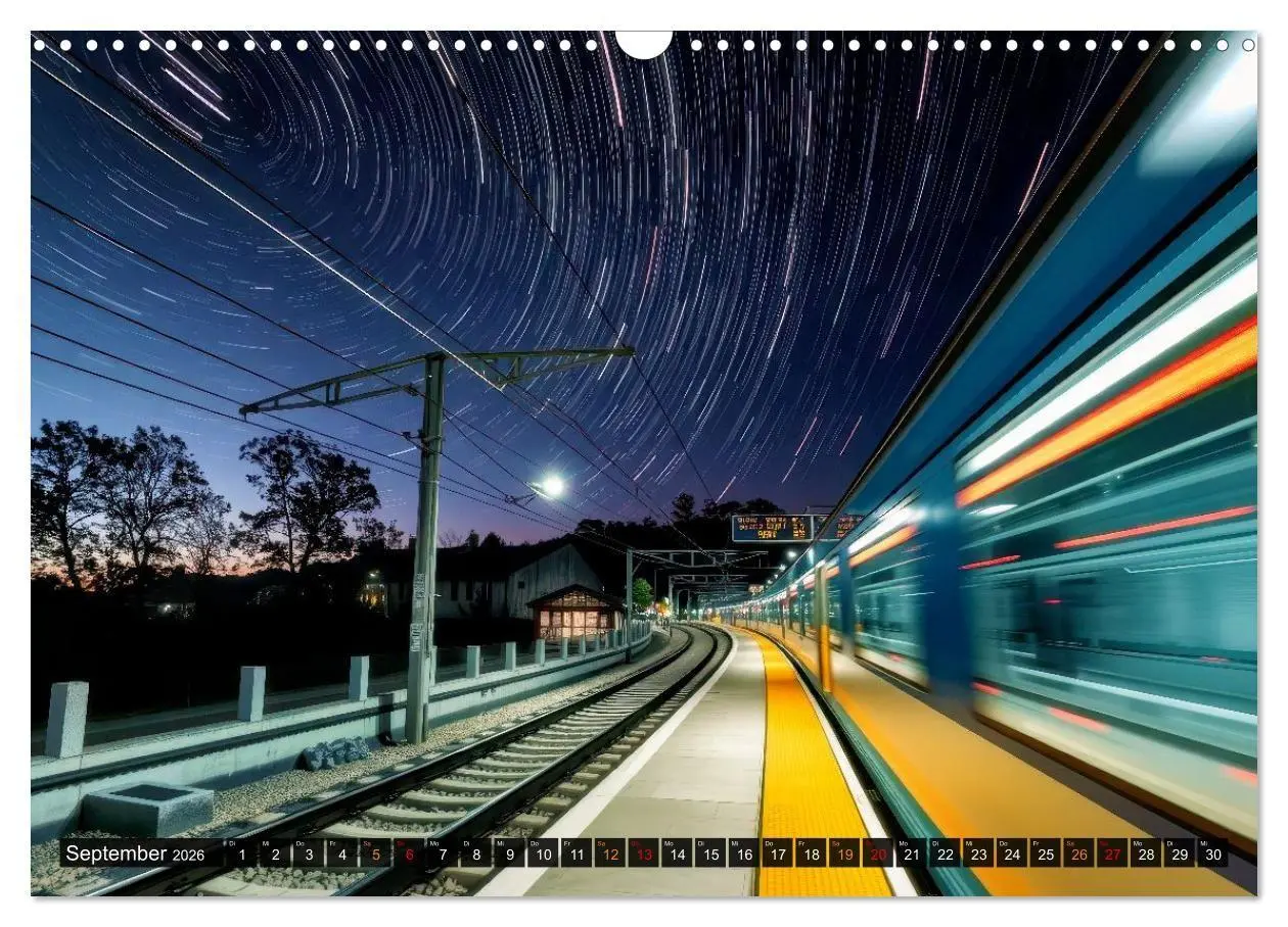 Bild: 9783516695298 | Züge in Bewegung (Wandkalender 2026 DIN A3 quer), CALVENDO...