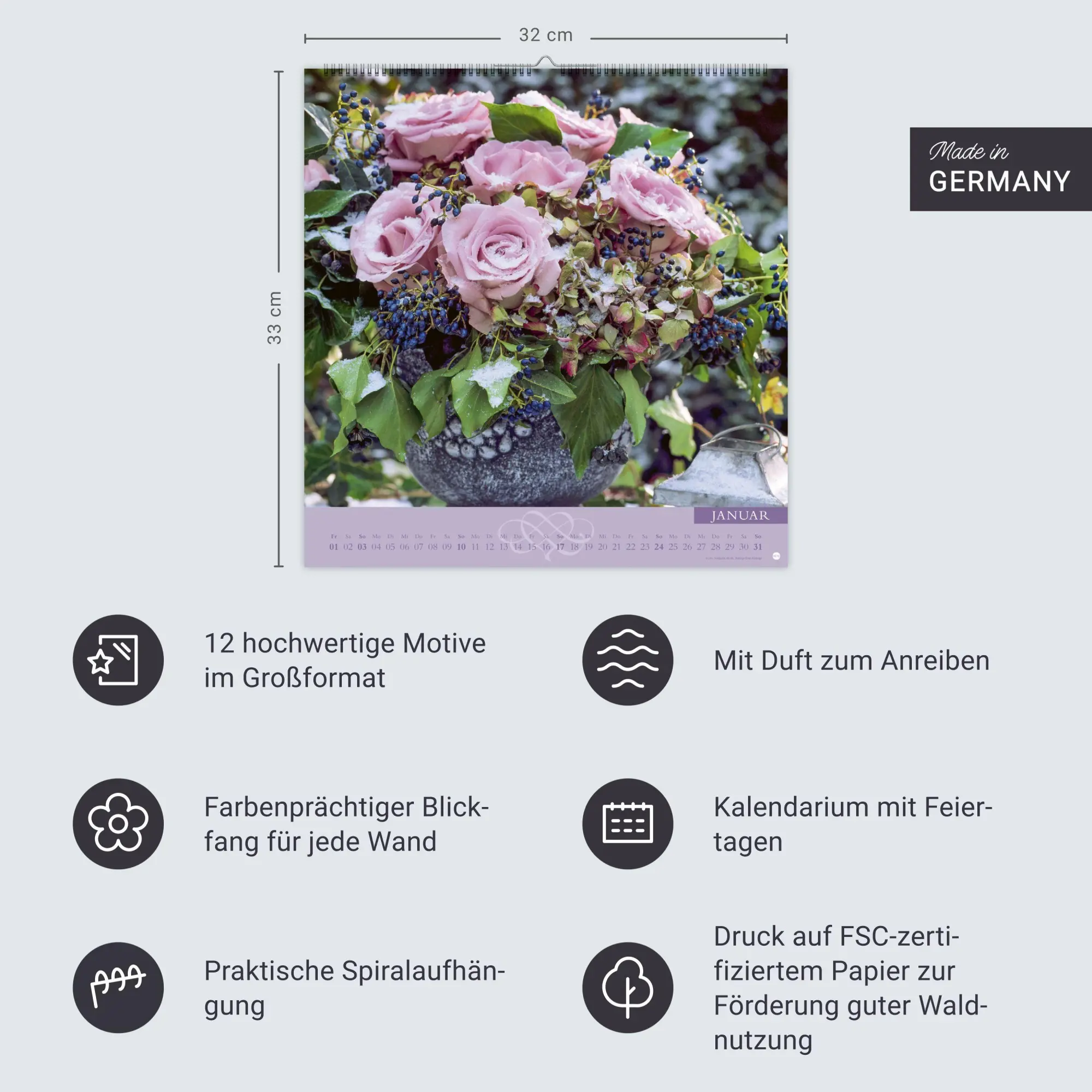 Bild: 9783756415298 | Rosenduftkalender 2027 | Heye | Kalender | Spiralbindung | 15 S.
