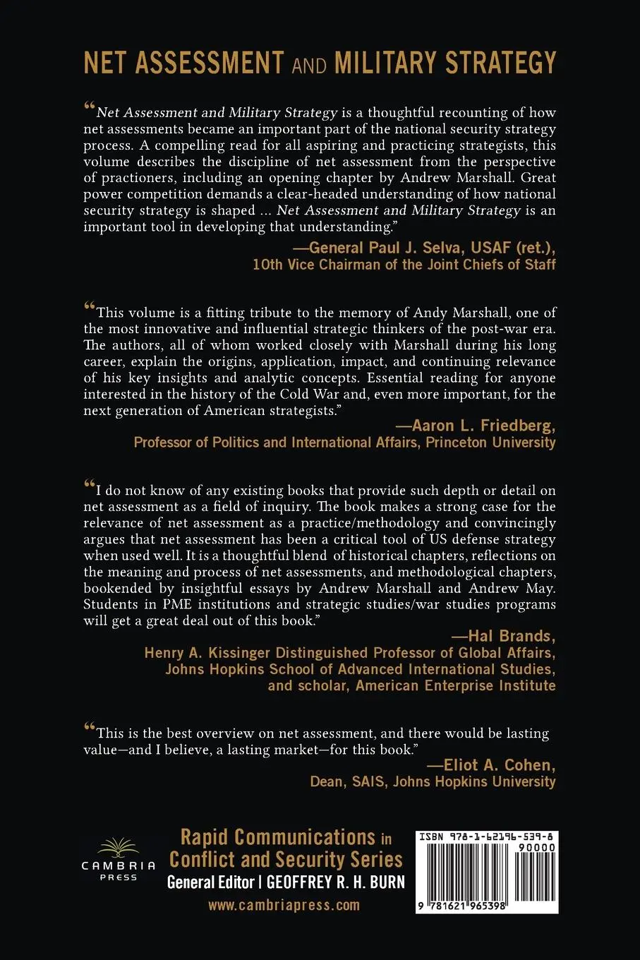 Rückseite: 9781621965398 | Net Assessment and Military Strategy | Thomas G. Mahnken | Taschenbuch