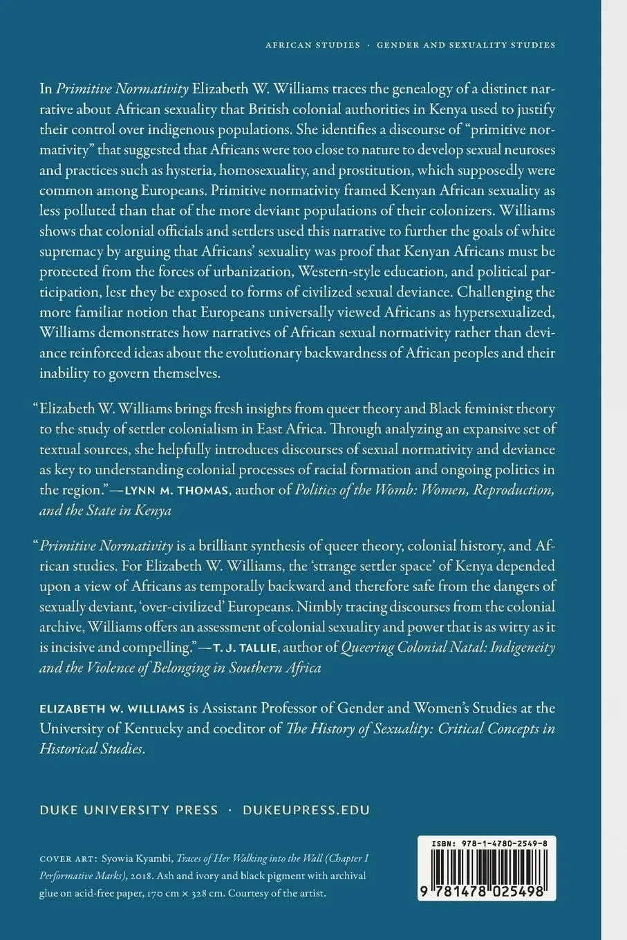 Rückseite: 9781478025498 | Primitive Normativity | Elizabeth W. Williams | Taschenbuch | Englisch