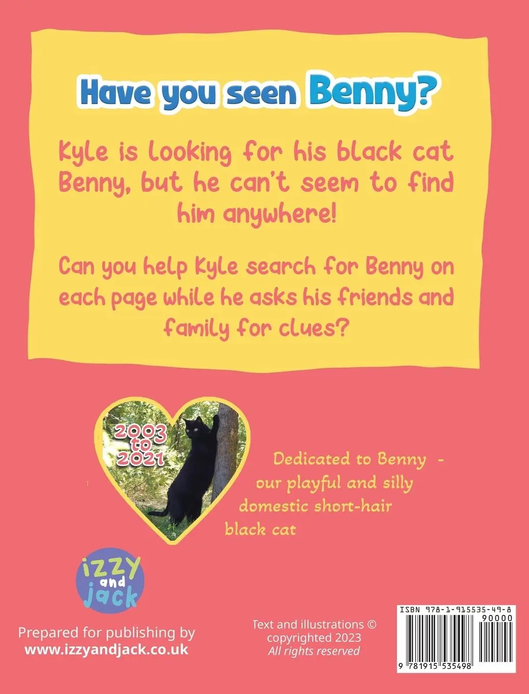 Rückseite: 9781915535498 | Where Is Benny? | Kenny Moore | Buch | Englisch | 2023 | Izzy and Jack