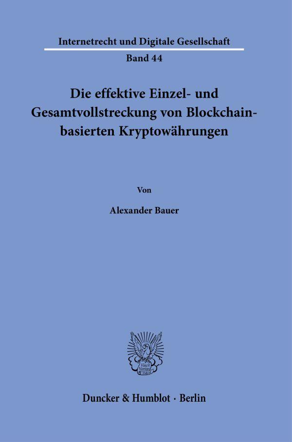 Cover: 9783428185498 | Die effektive Einzel- und Gesamtvollstreckung von...