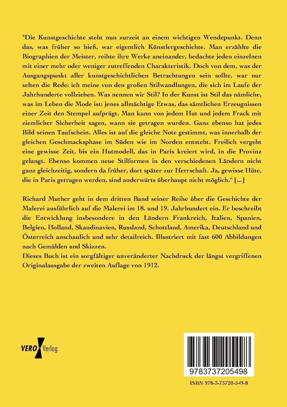 Rückseite: 9783737205498 | Geschichte der Malerei | Band 3 - 18. und 19. Jahrhundert | Muther
